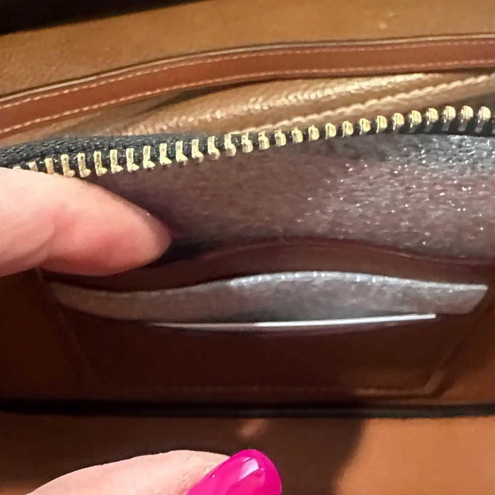 Coach Sig Pat Penn Black Embossed Shoulder Bag - Picture 7 of 10